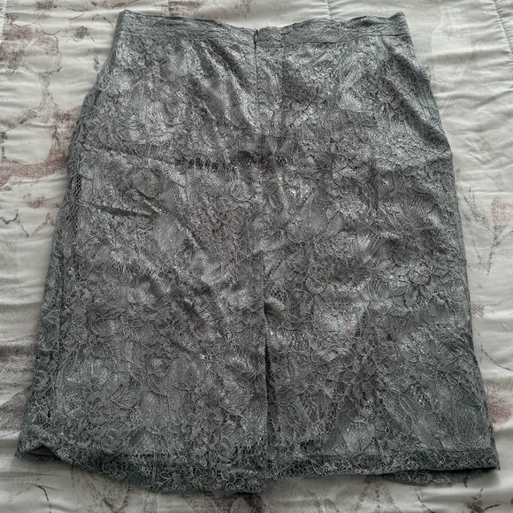 La Petite Francaise Jupe Lori light grey lace lined skirt size 42 Made in France - Picture 13 of 14